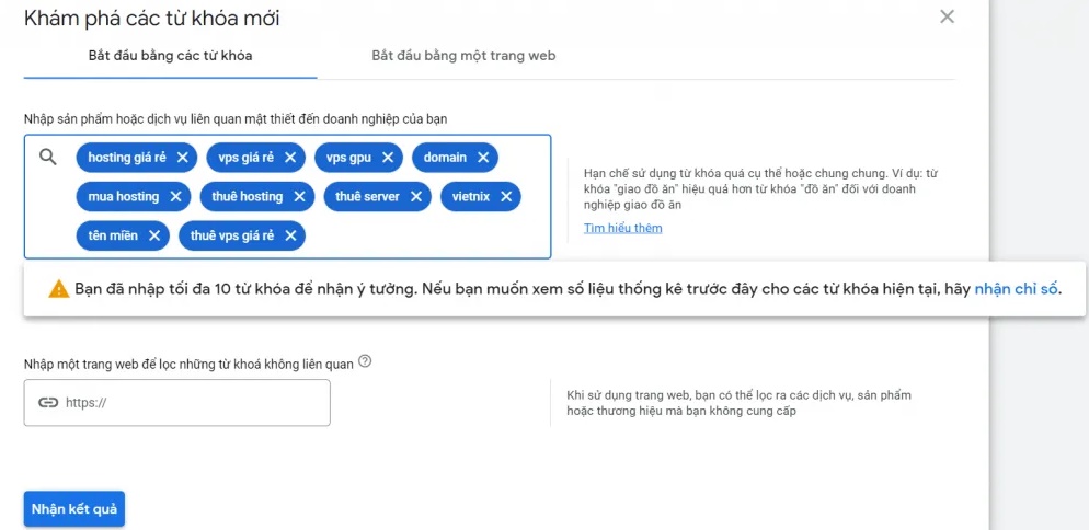 Thêm nhiều hơn 10 từ khóa liên quan một lúc