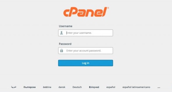 Đăng nhập cPanel