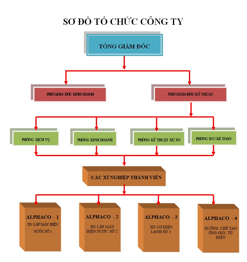 Cơ cấu tổ chức công ty Alphaco