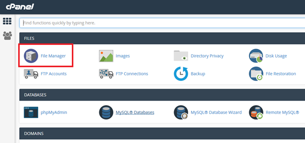 Vào File Manager trên Cpanel