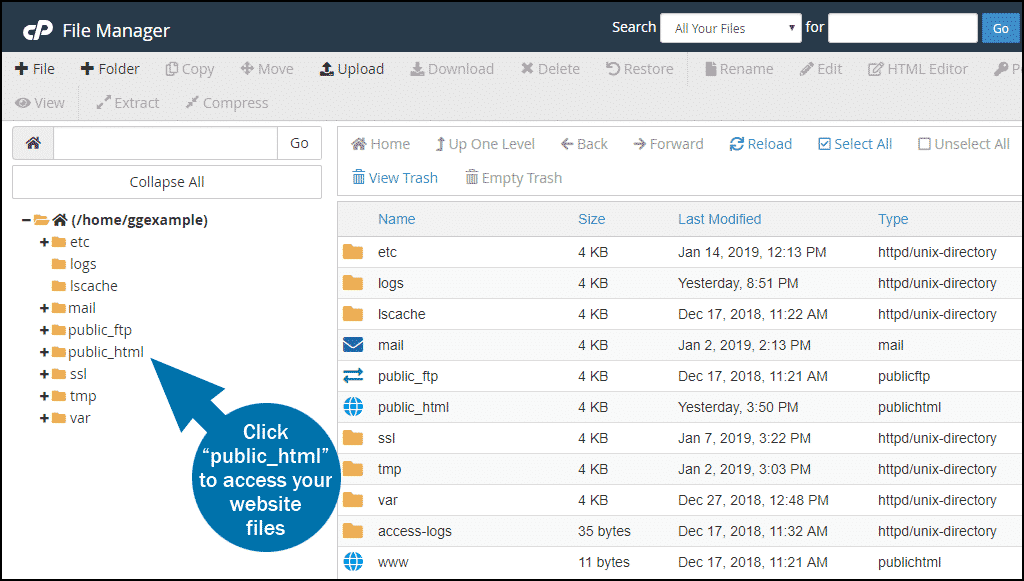 Vào File Manager trên Cpanel