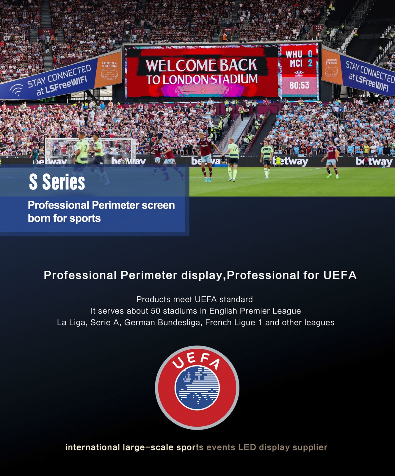 Professional Perimeter screen born for sports