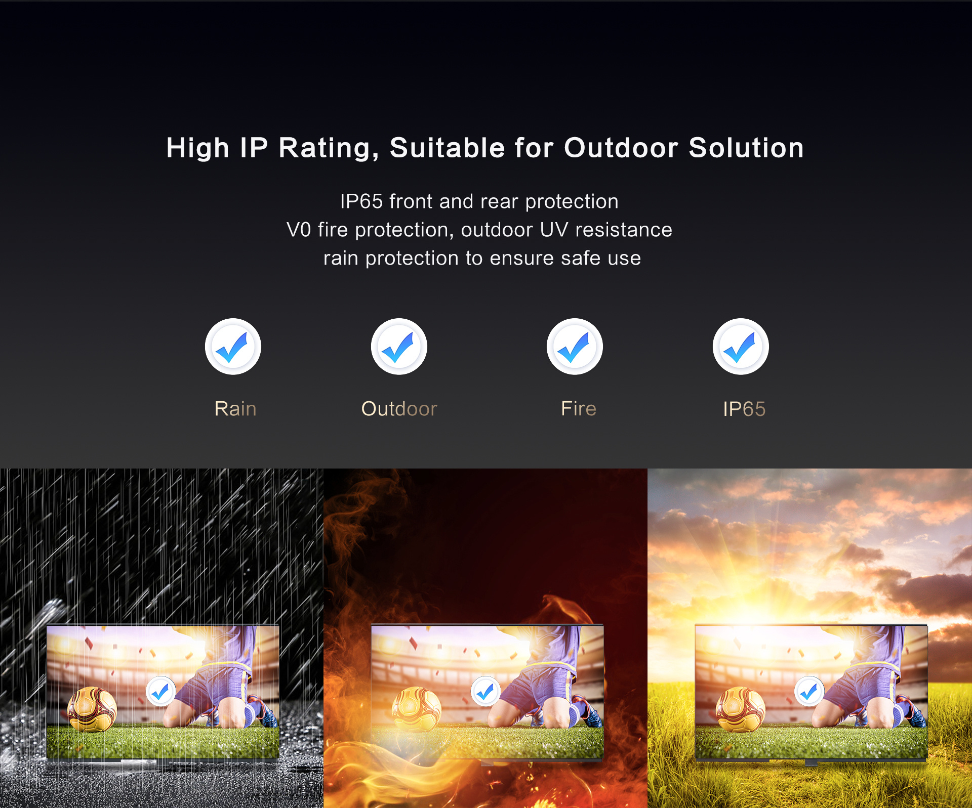 Professional Perimeter screen born for sports