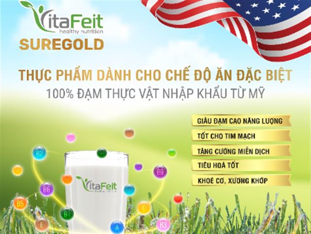Vitafeit Suregold - Sữa dinh dưỡng chuyên biệt giàu đạm, cao năng lượng