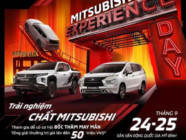TRẢI NGHIỆM CHẤT MITSUBISHI TẠI SVĐ QUỐC GIA MỸ ĐÌNH TỪ 24-25 THÁNG 9