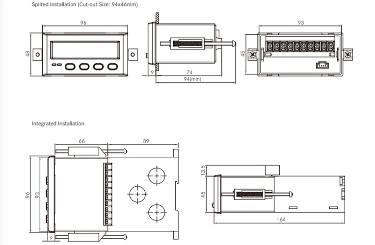 Kích thước Bộ điều khiển bảo vệ động cơ WDH-31-200