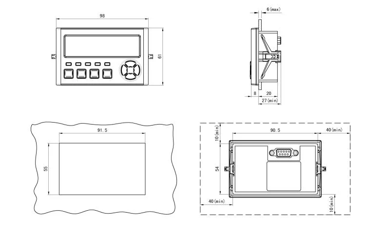 Kích thước Bộ giám sát và bảo vệ động cơ WDH-31-580